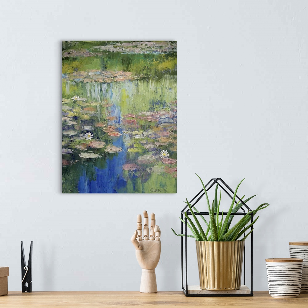 A bohemian room featuring Water Lily Pond