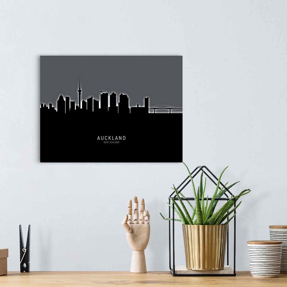 A bohemian room featuring Skyline of Auckland, New Zealand.