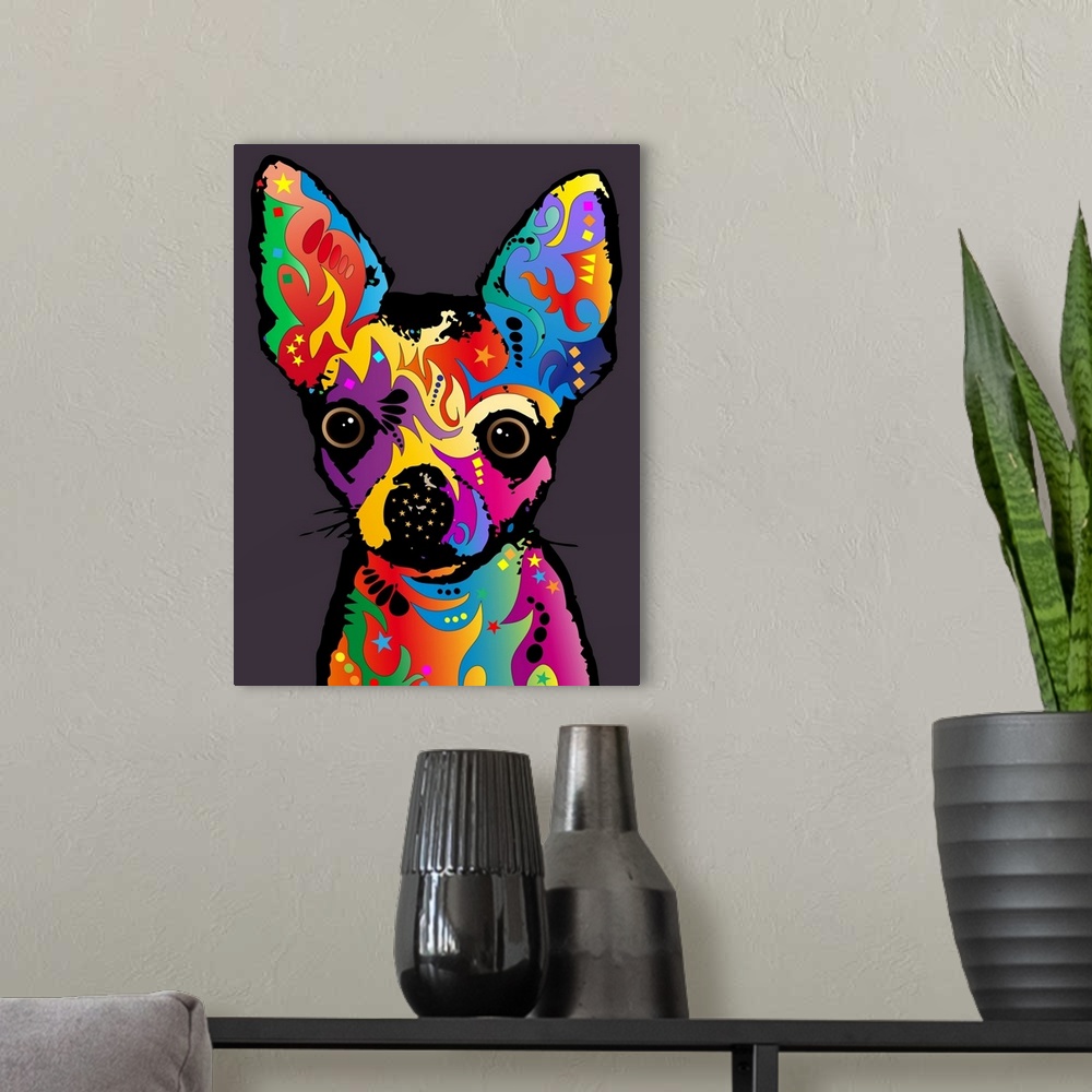 A modern room featuring Chihuahua Dog. The Chihuahua is the smallest breed of dog and is named after the state of Chihuah...