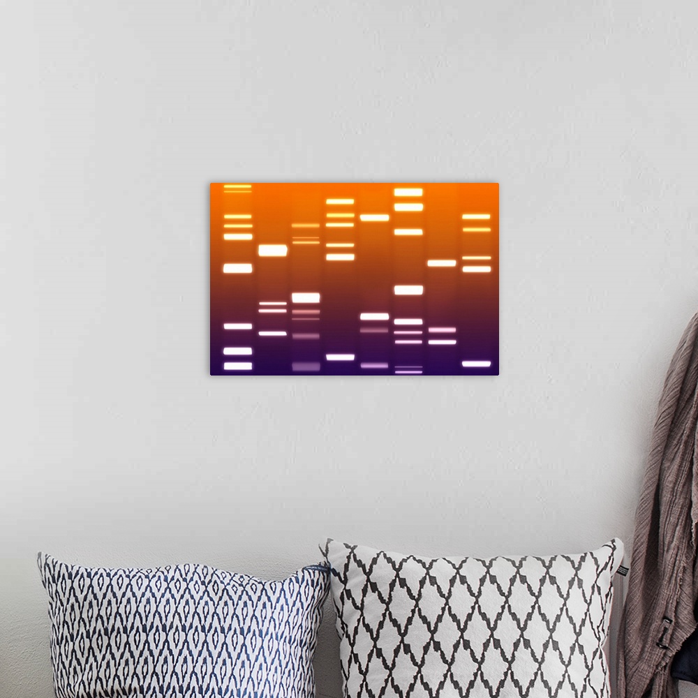 A bohemian room featuring DNA canvas and art print. DNA contains the genetic instructions which control how every living or...