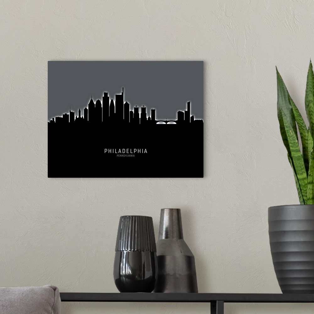 A modern room featuring Skyline of Philadelphia, Pennsylvania, United States.