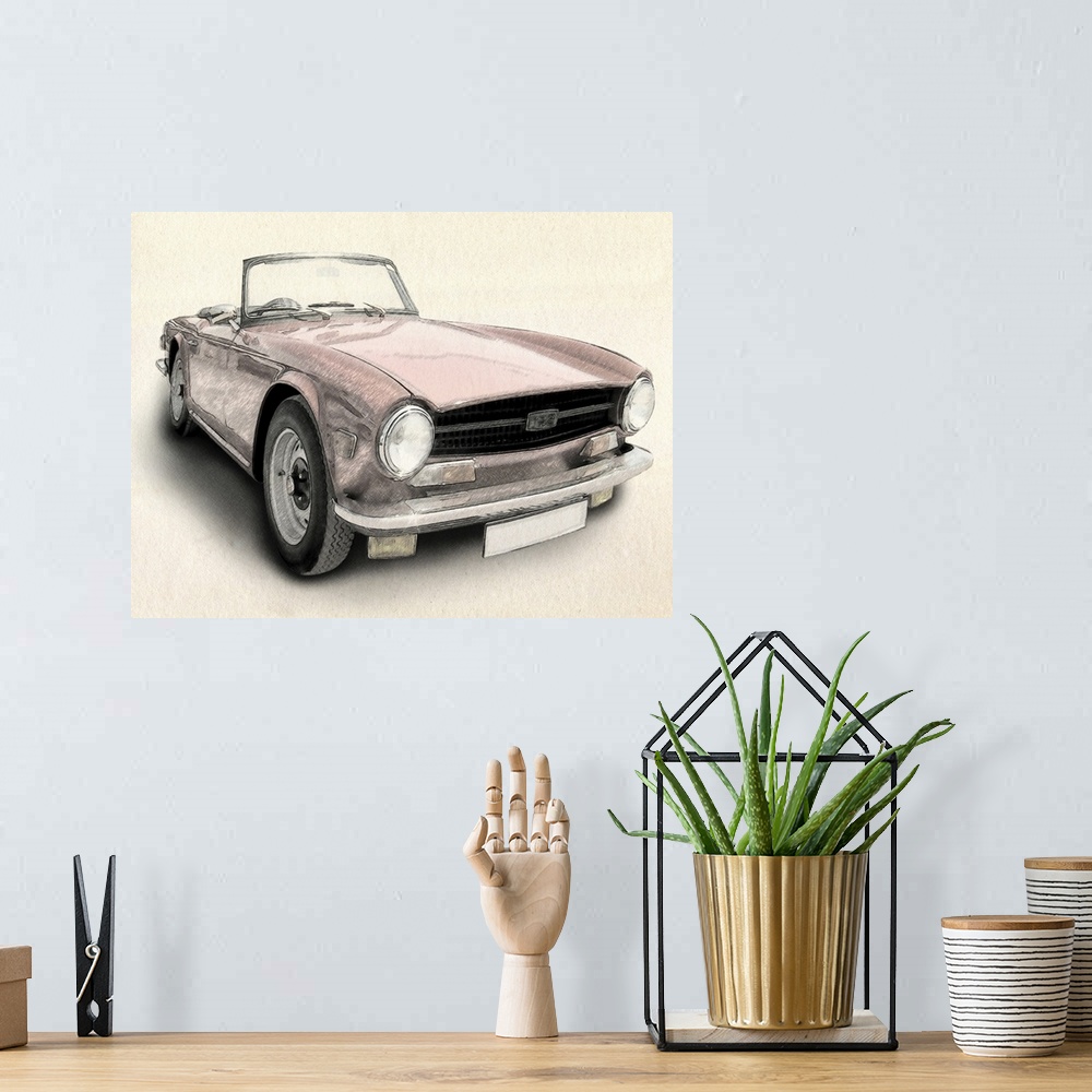 A bohemian room featuring The Triumph TR6 was a British six-cylinder sports car, firstintroduced in 1969, and the best-sell...
