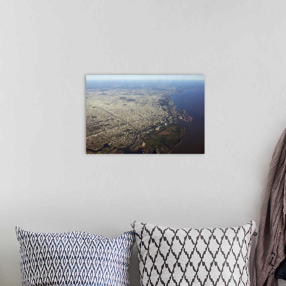 A bohemian room featuring Aerial of Buenos Aires, Buenos Aires, Argentina.