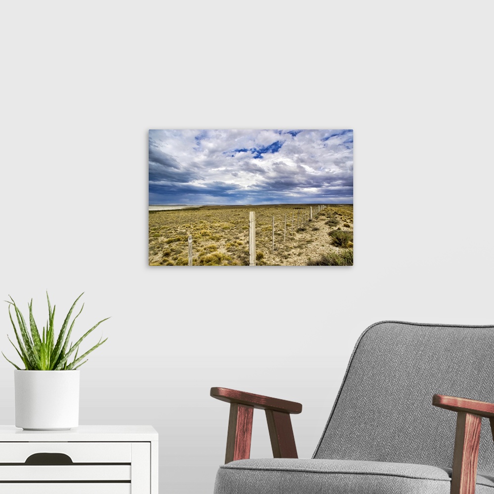 A modern room featuring Argentina, Santa Cruz: Panoramas Of Patagonia Dry Steppe