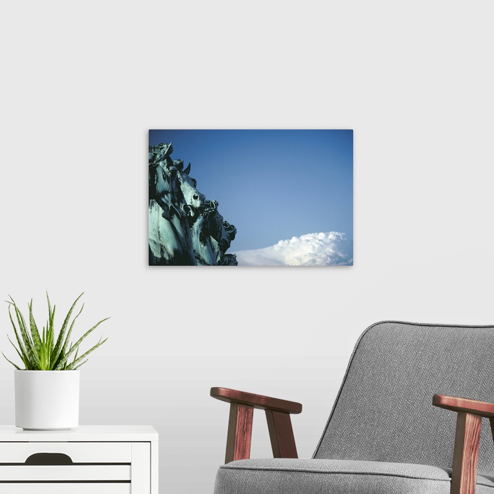 A modern room featuring Italy, Milan, bronze horses atop the Arco della Pace monument