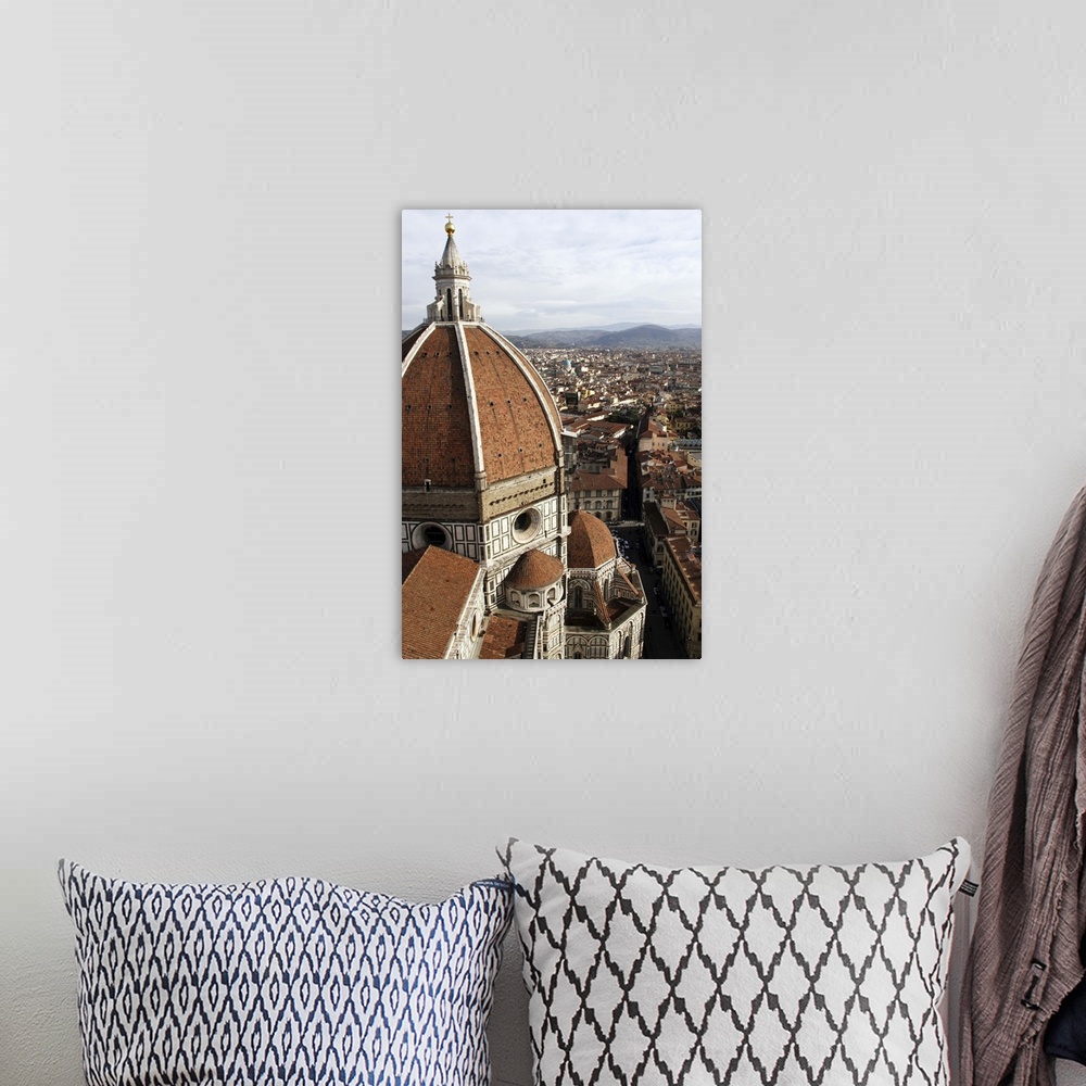 A bohemian room featuring The Basilica di Santa Maria del Fiore [of the Flower], also called the Dome of Florence Cathedral...