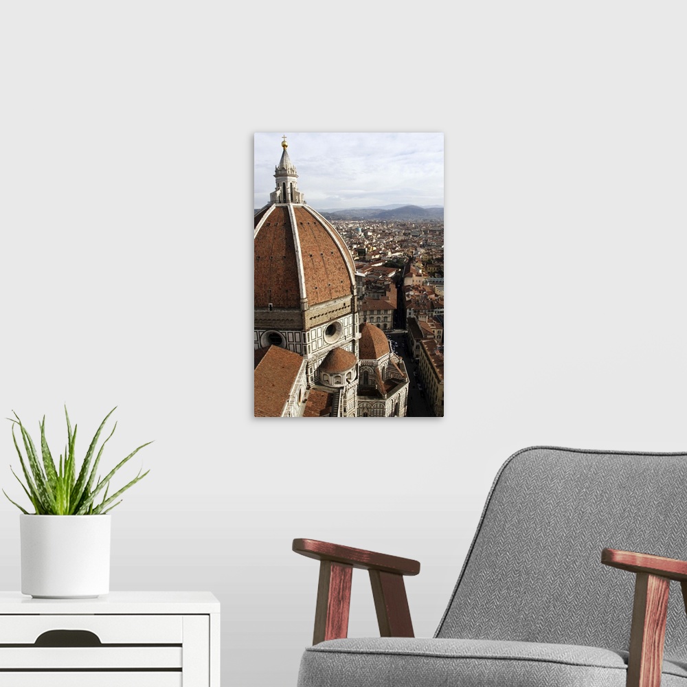 A modern room featuring The Basilica di Santa Maria del Fiore [of the Flower], also called the Dome of Florence Cathedral...