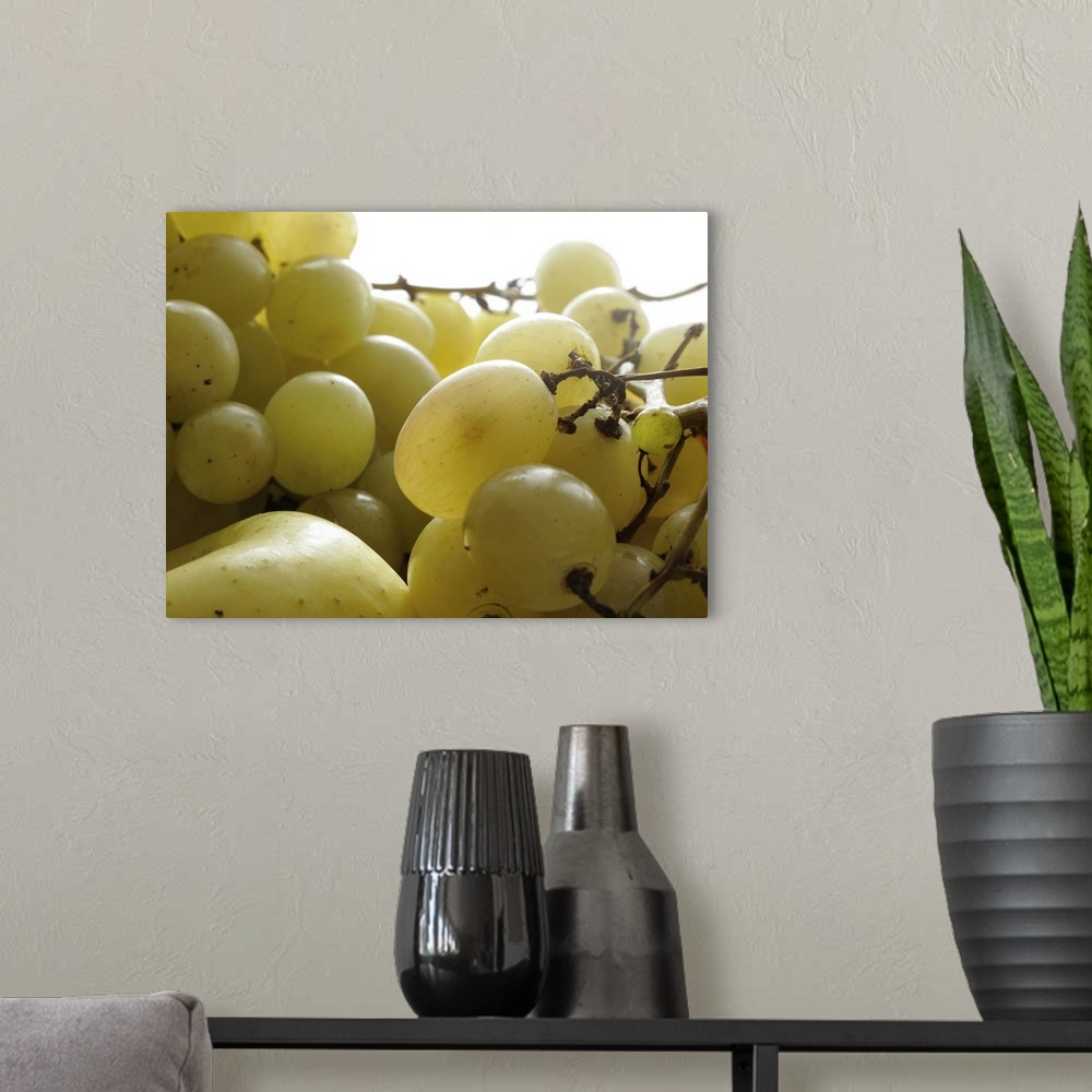 A modern room featuring fresh fruit