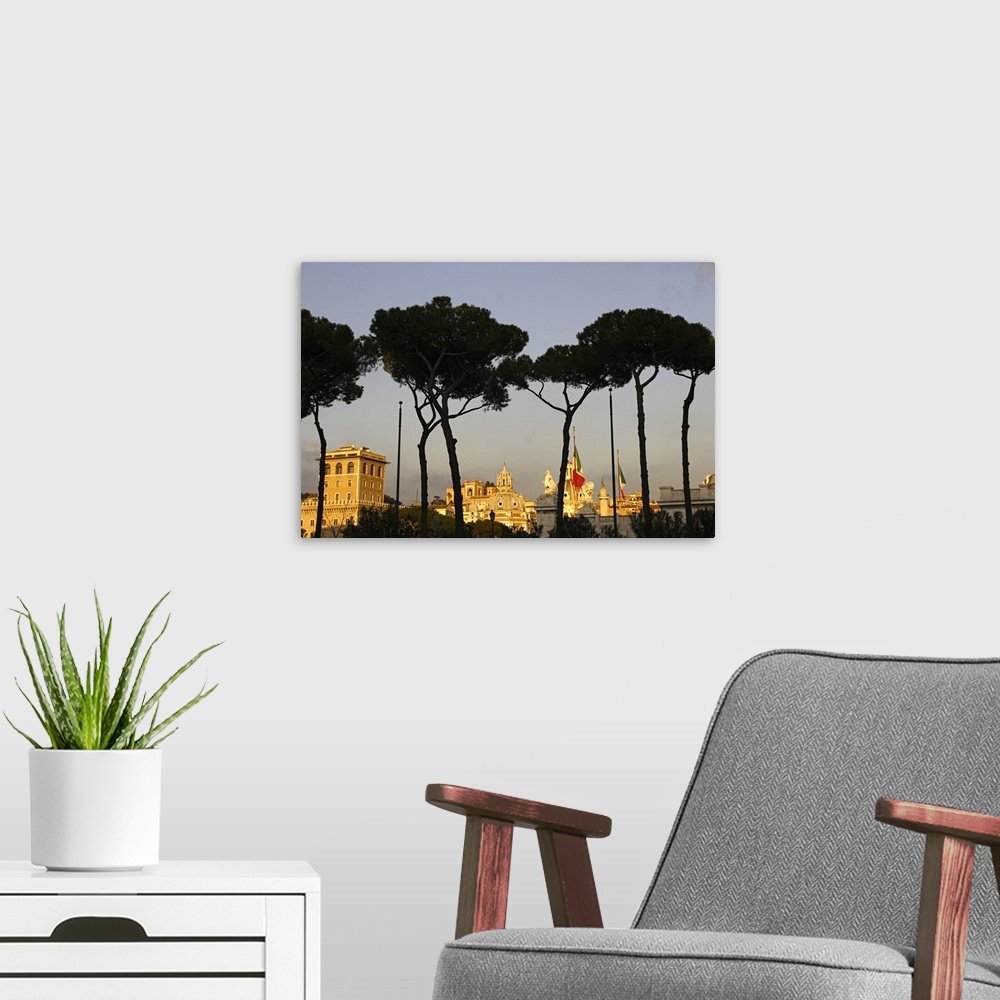 A modern room featuring The Monumento Nazionale a Vittorio Emanuele