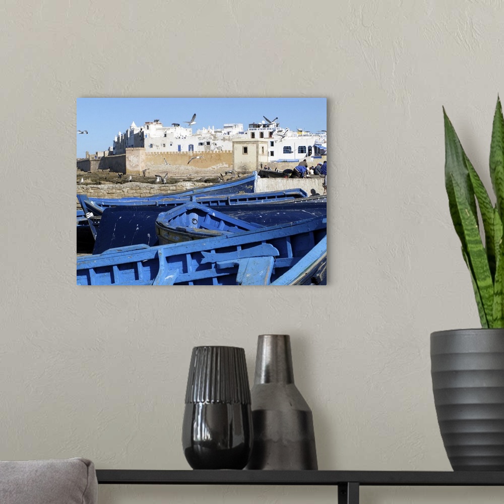 A modern room featuring Essaouira, formerly called Mogador, is an example of a late 18th century fortified port town, as ...