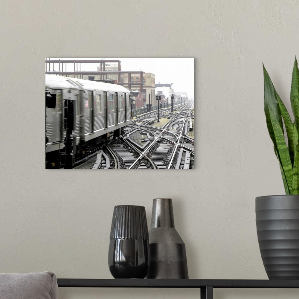 A modern room featuring MTA - Subway