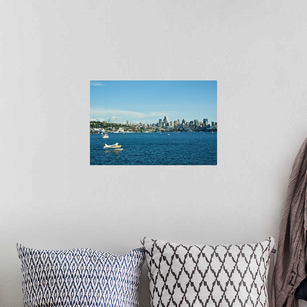 A bohemian room featuring Usa, Washington State, Seattle: Lake Union and Downtown view from Gas Works Park