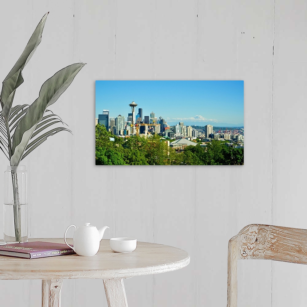 A farmhouse room featuring Usa, Washington State, Seattle: Queen Anne, Downtown view from Kerry Park