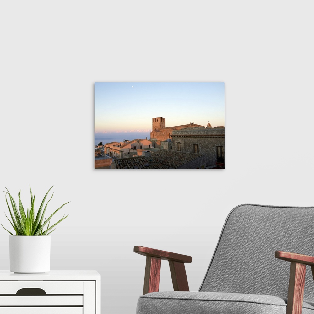 A modern room featuring Village of Erice, Sicily, Italy.