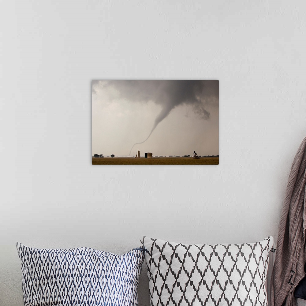 A bohemian room featuring Thin rope tornado, one of the first in a long series in a major outbreak.