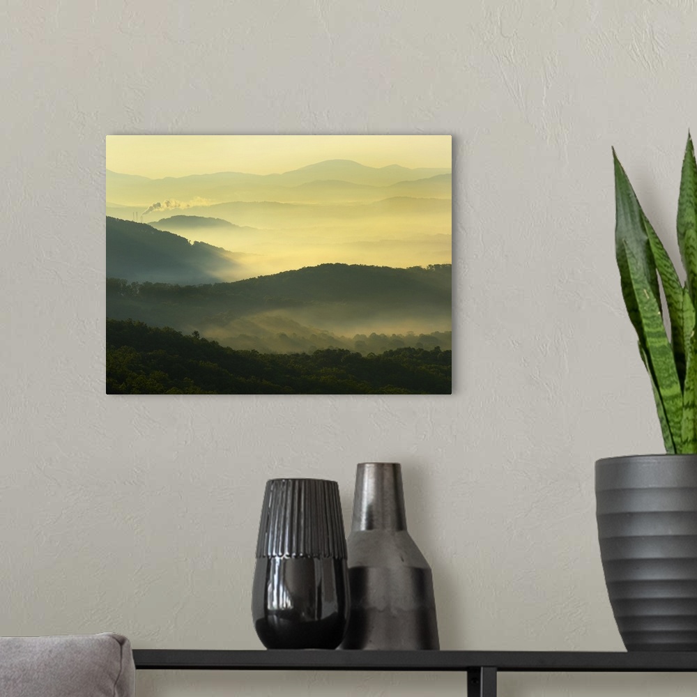 A modern room featuring Appalachian Mountains from Doughton Park, Blue Ridge Parkway, North Carolina
