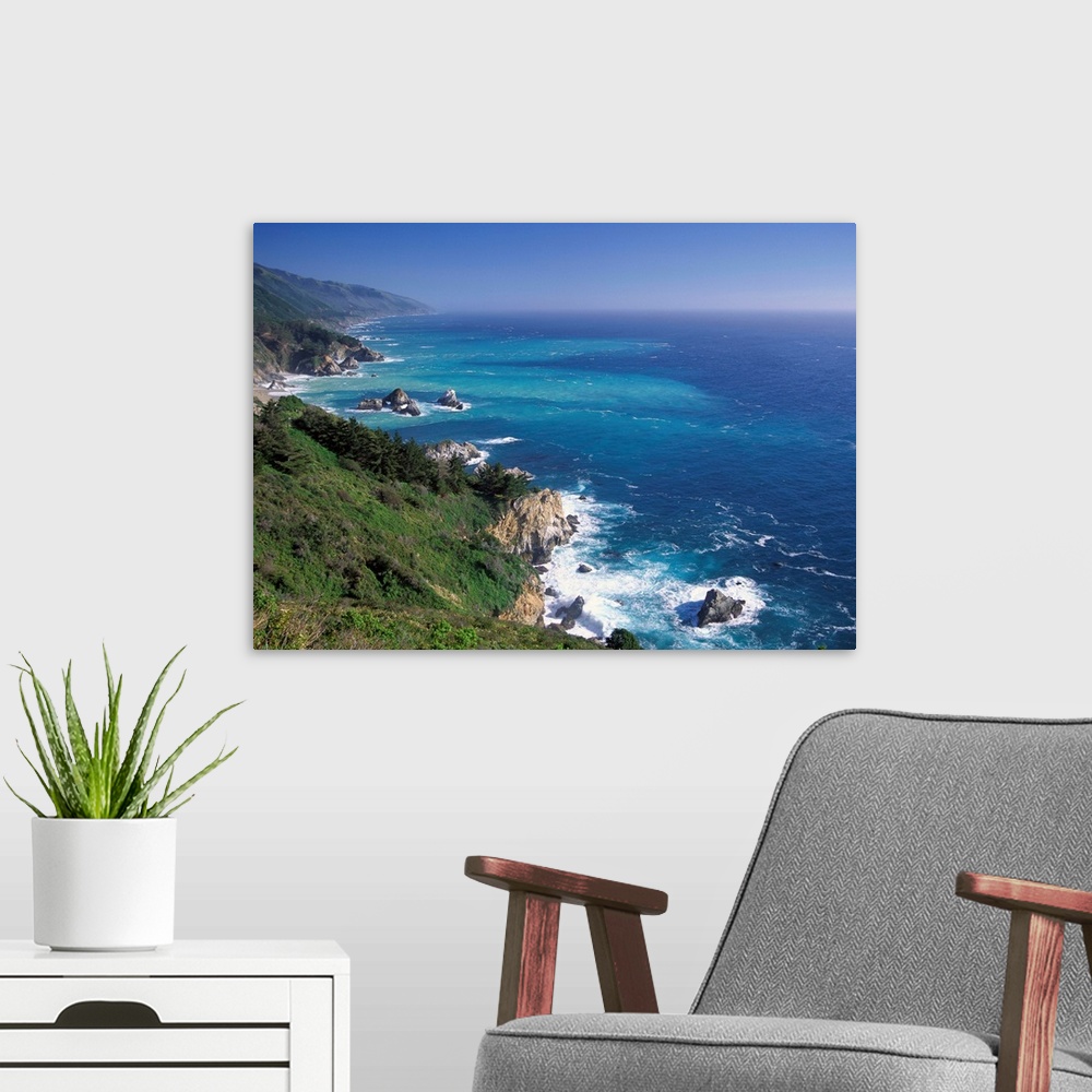 A modern room featuring Big Sur coast near Grimes Point, California