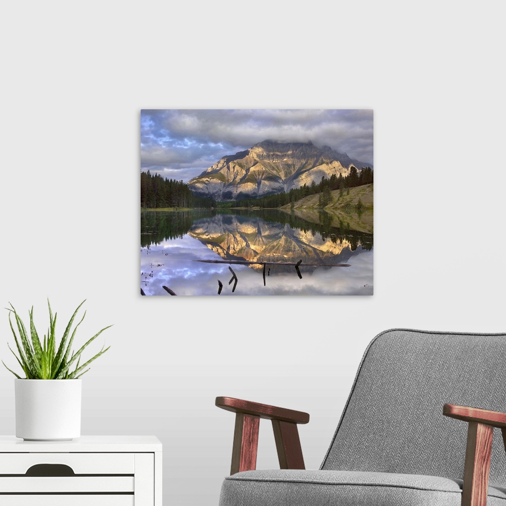 A modern room featuring ..Tim Fitzharris-7427-Cascade Mountain at Johnson Lake, Banff National Park, Alberta.jpg