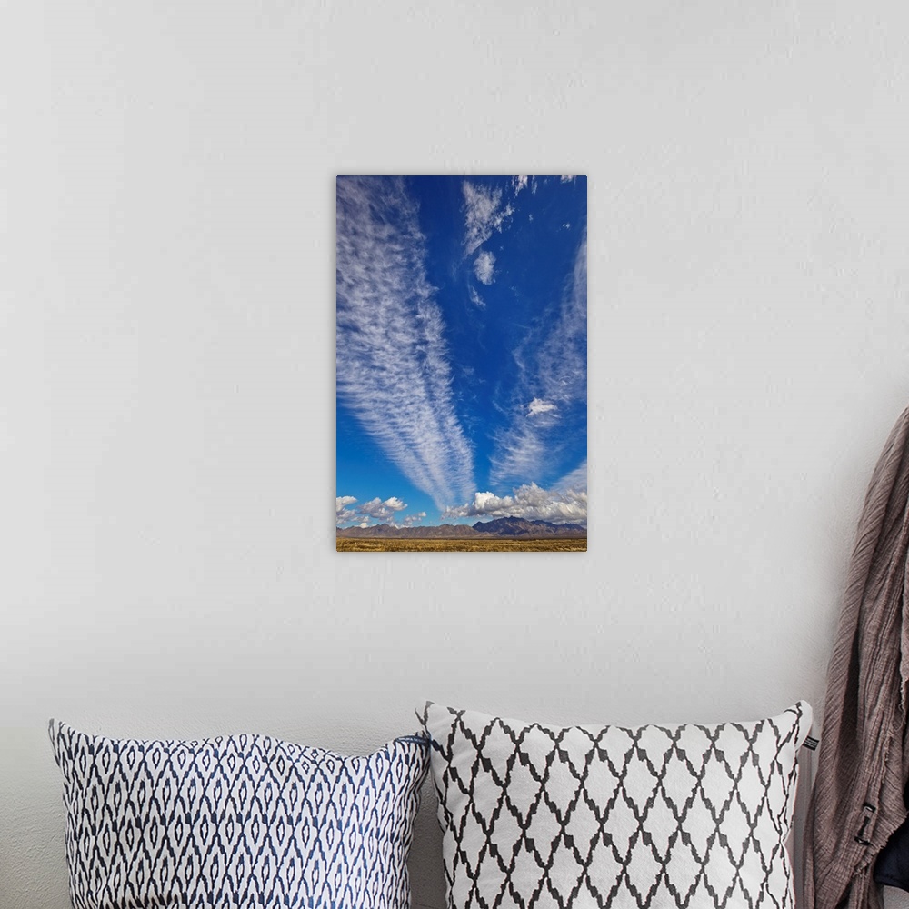 A bohemian room featuring Contrails and Cumulus Cloud New Mexico