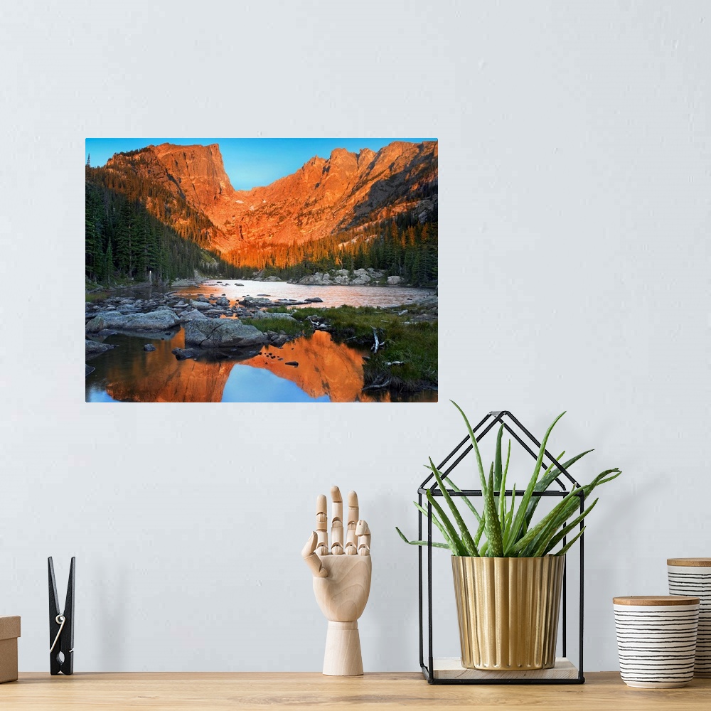 A bohemian room featuring Dream Lake, Rocky Mountain National Park, Colorado