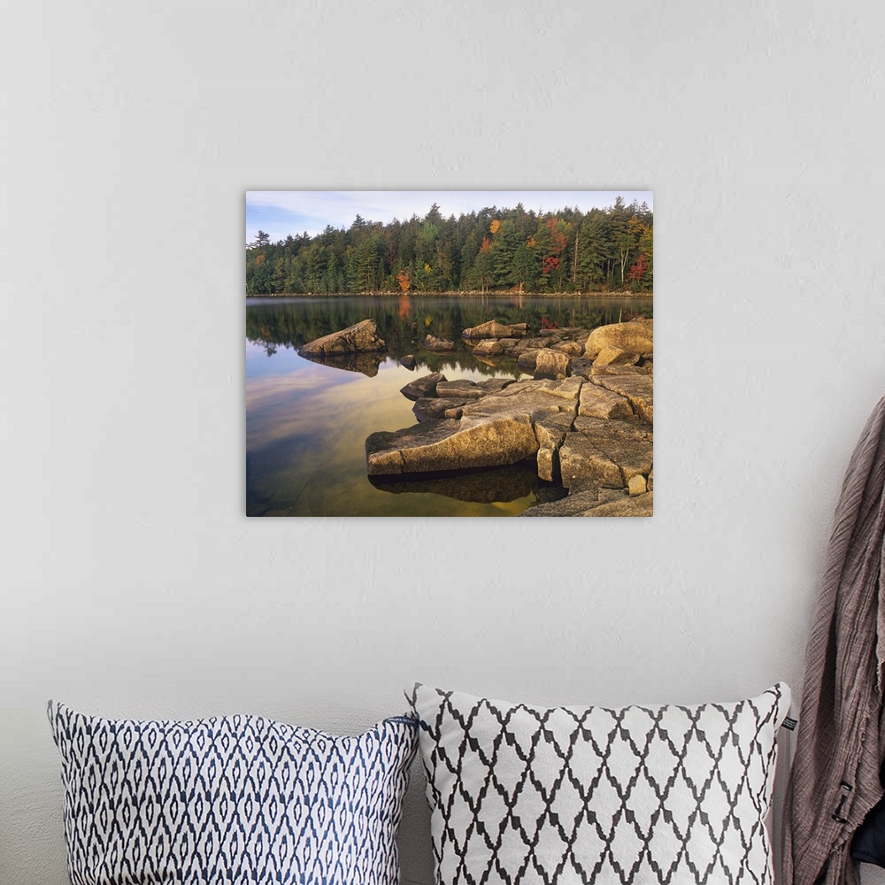 A bohemian room featuring Eagle Lake, Acadia National Park, Maine