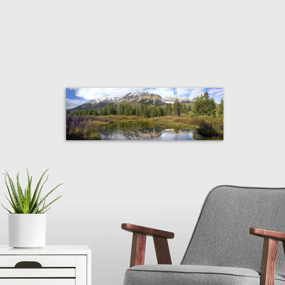 A modern room featuring Easely Peak, Boulder Mountains, Idaho