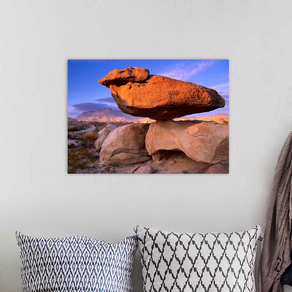 A bohemian room featuring El Capitan and Balanced Rock, Guadalupe Mountains National Park, Texas