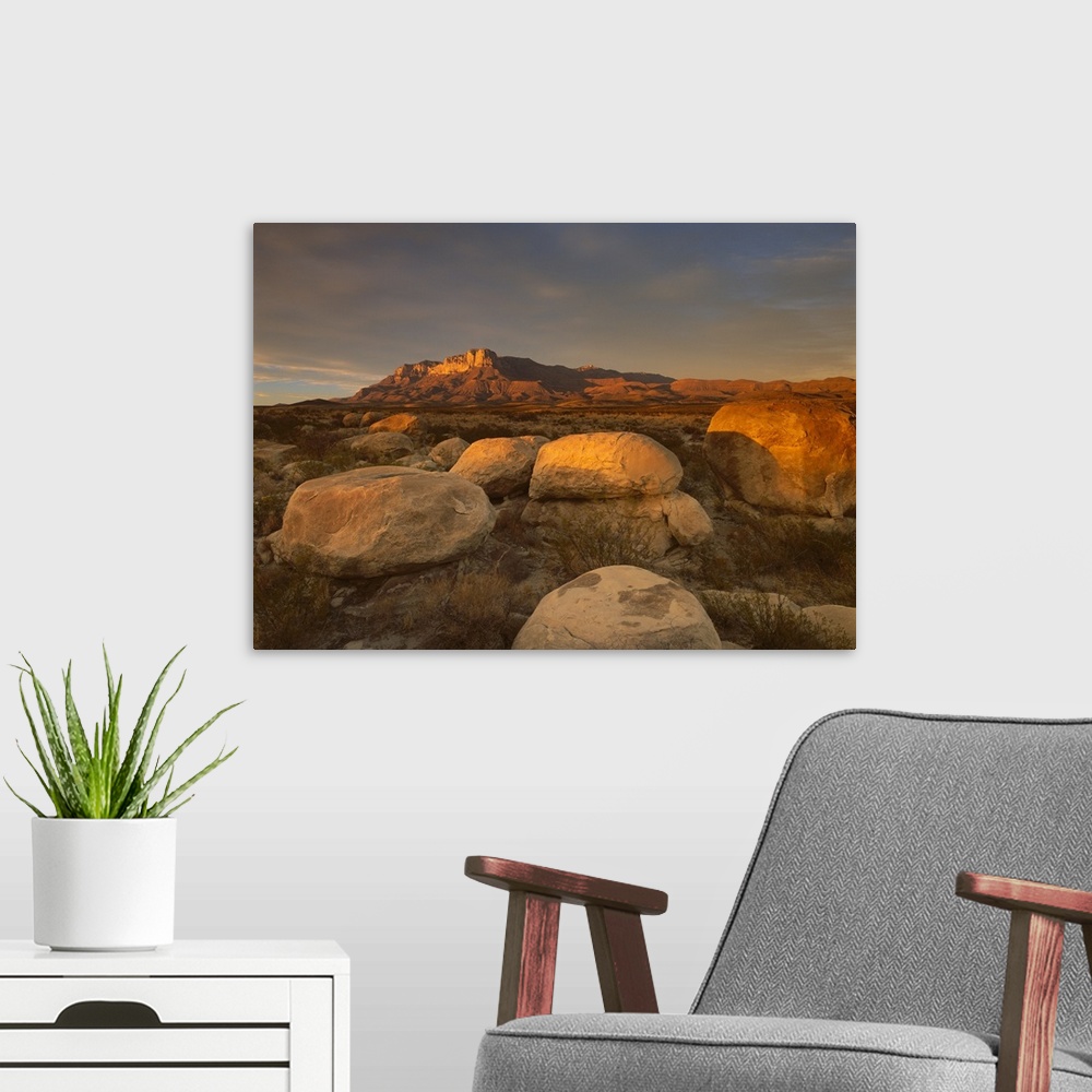 A modern room featuring El Capitan, Guadalupe Mountains National Park, Texas