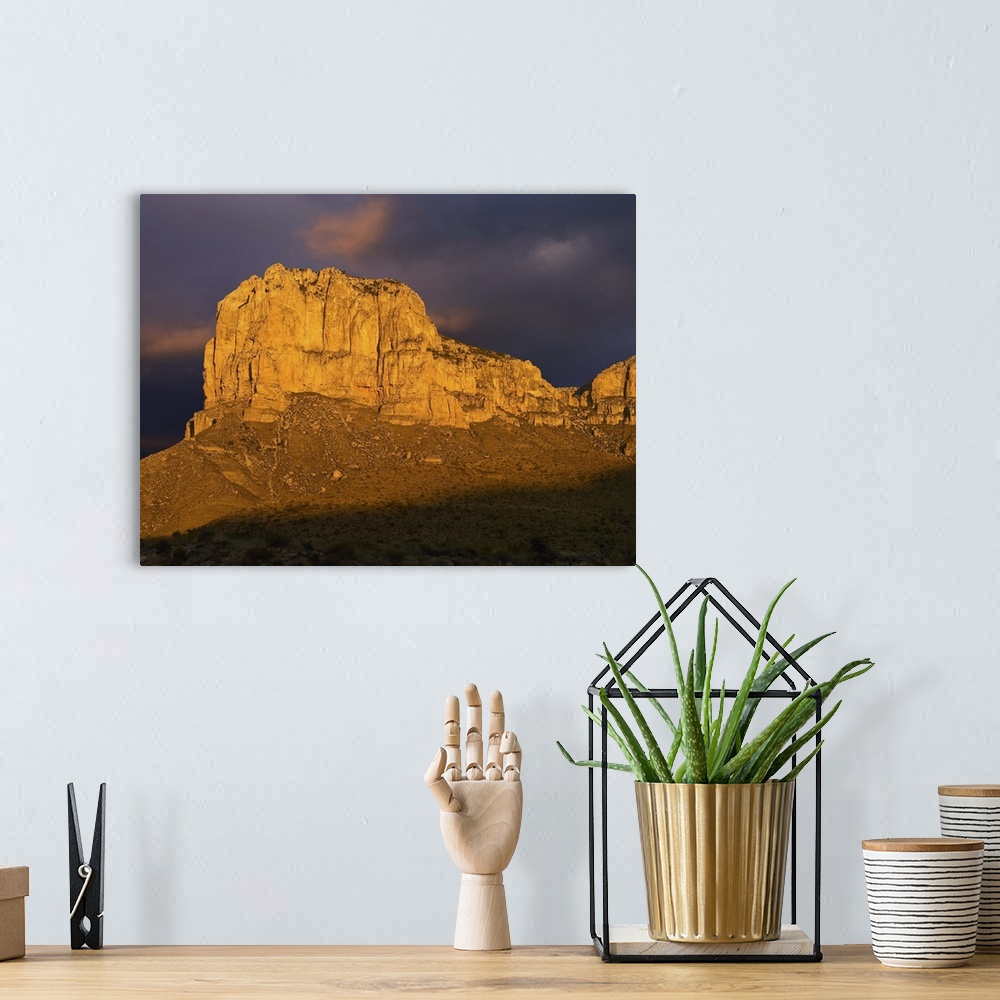 A bohemian room featuring El Capitan, Guadalupe Mountains National Park, Texas