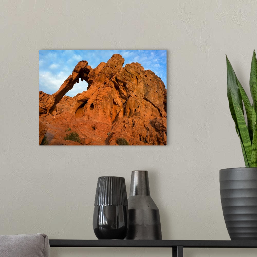 A modern room featuring Elephant Rock, a unique sandstone formation, Valley of Fire State Park, Nevada