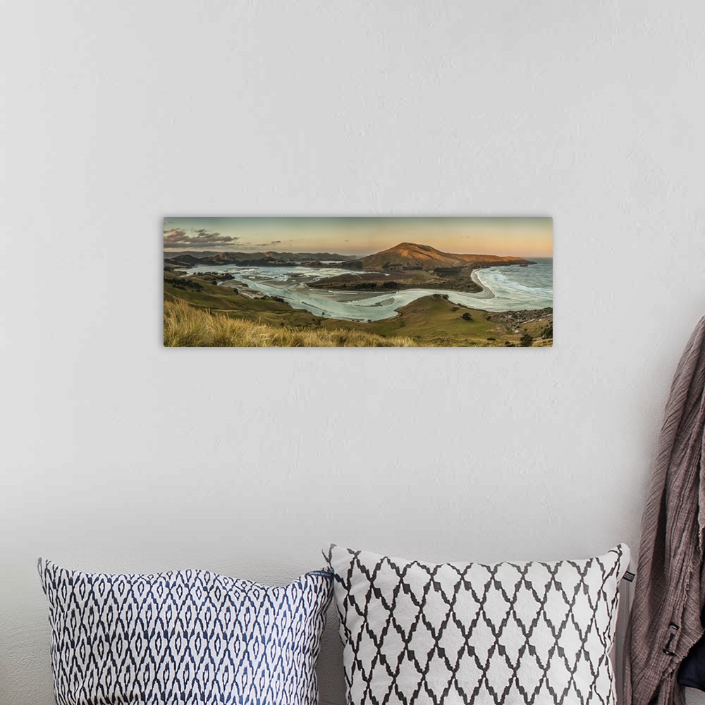 A bohemian room featuring Estuary at Hooper's Inlet, Otago Peninsula, New Zealand.