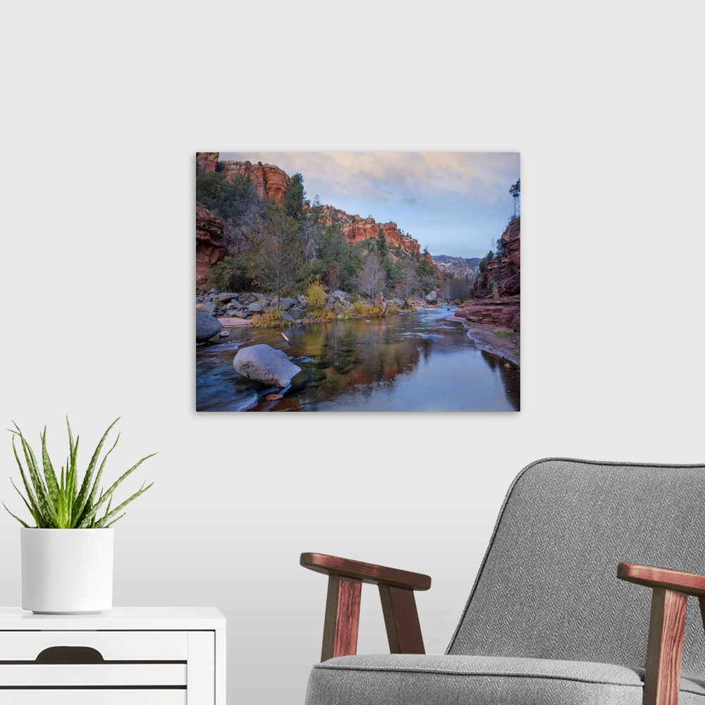 A modern room featuring Fall color at Oak Creek Canyon, Coconino National Forest, Arizona