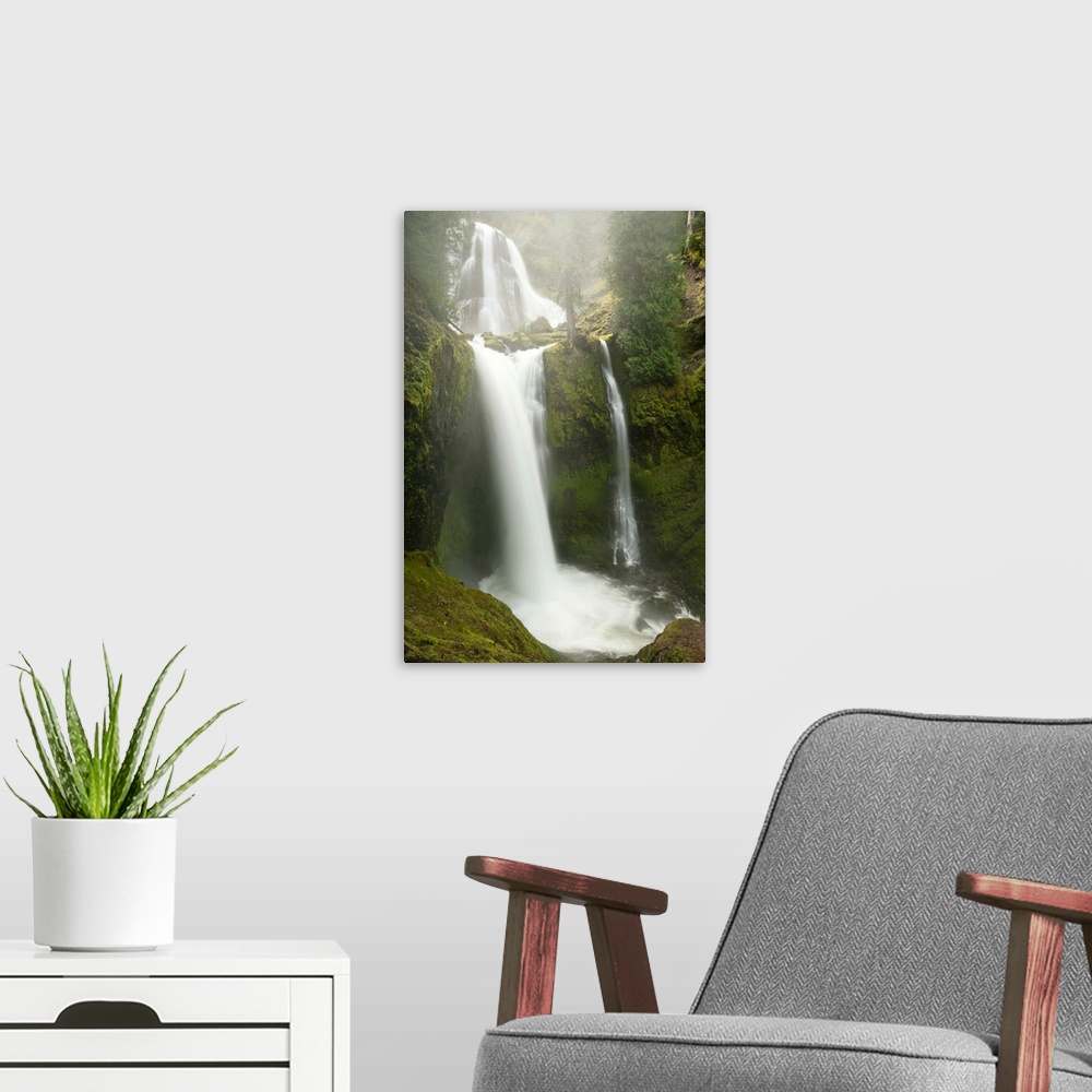 A modern room featuring Falls Creek Falls, Gifford Pinchot National Forest, Washington APRIL
