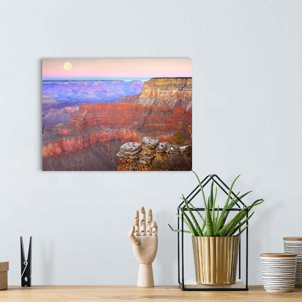 A bohemian room featuring Amazing landscape photograph of the famous Southwest American canyon the captures a wide variety ...