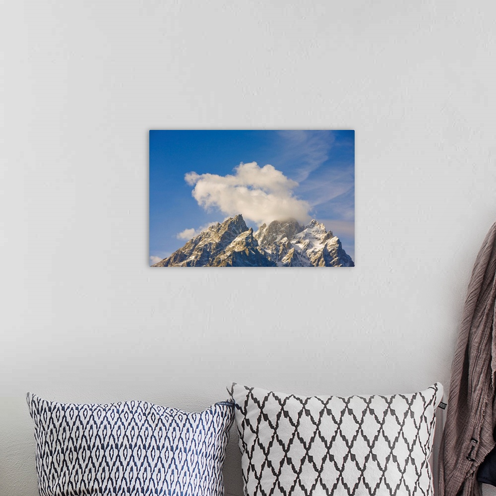 A bohemian room featuring Grand Teton Peak and Cumulus Clouds