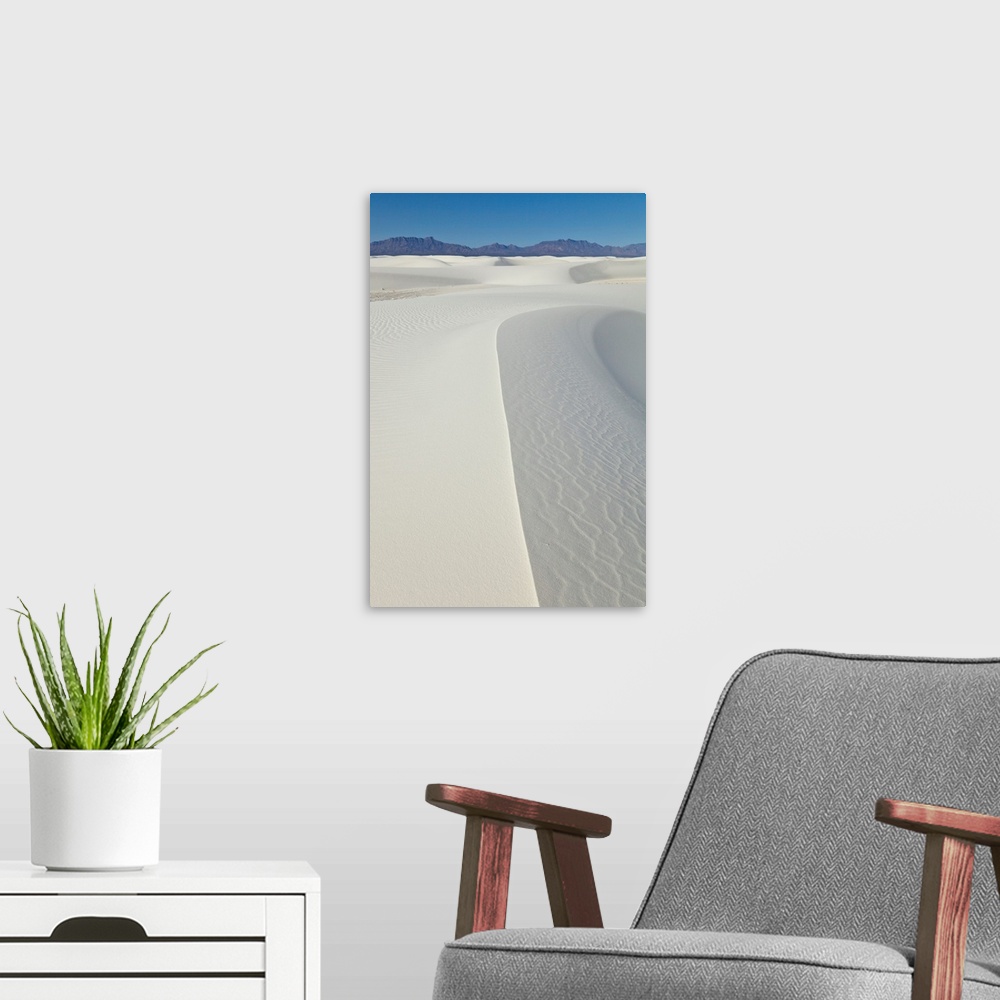 A modern room featuring Gypsum Dunes in White Sands National Monument New Mexico