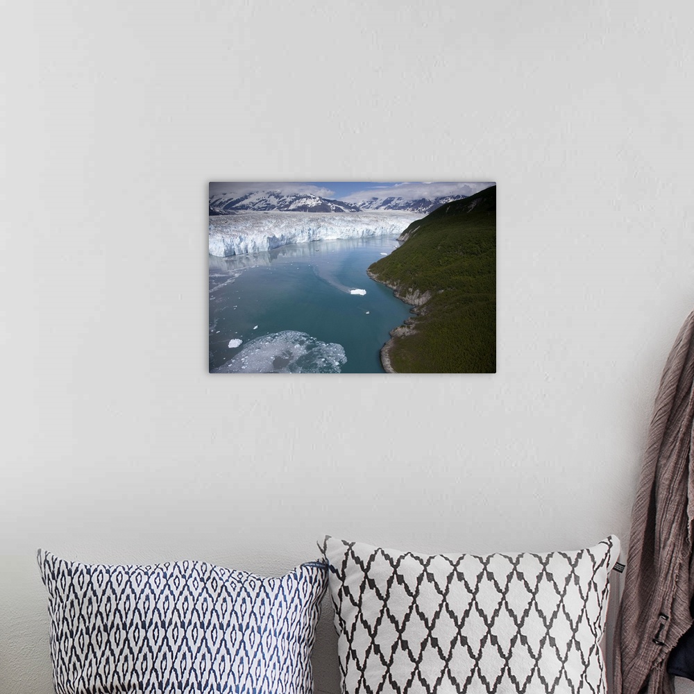 A bohemian room featuring Largest Tidewater Glacier in continental North Amerika: Hubbard Glacier encroaching on Gilbert Po...