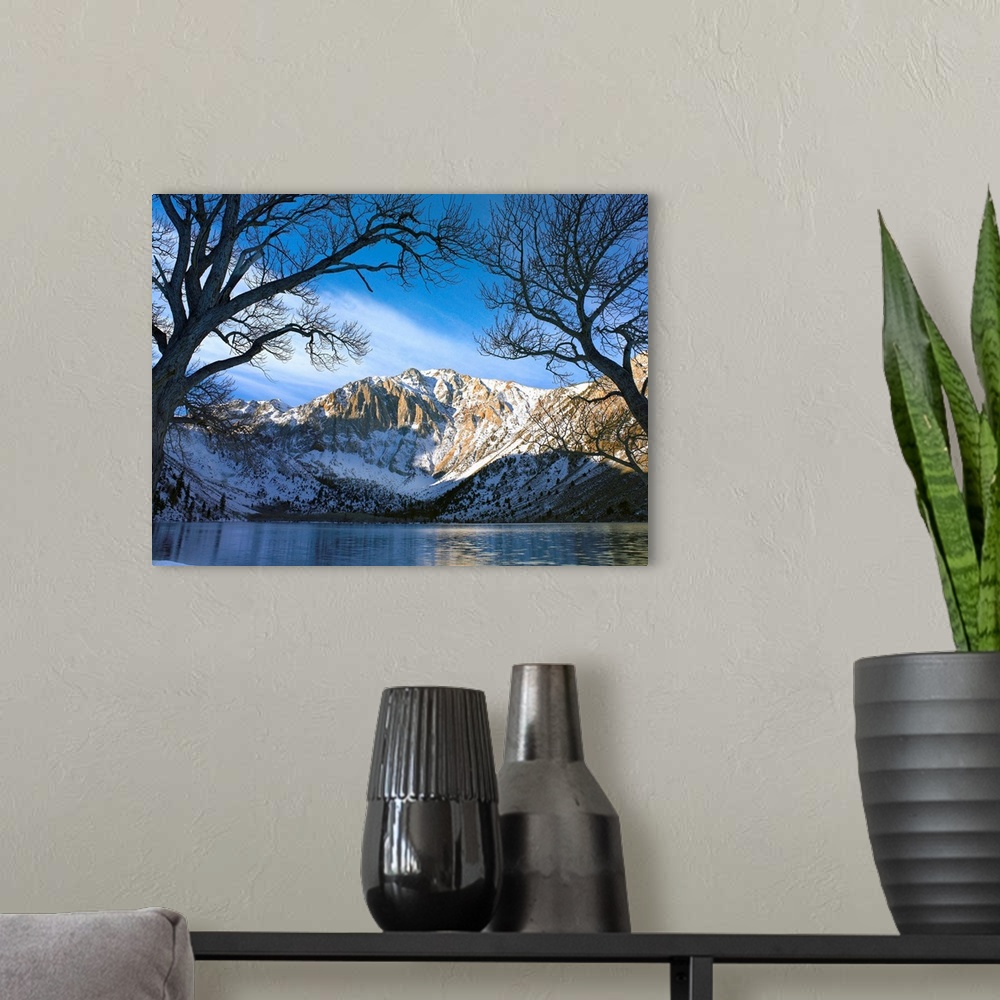 A modern room featuring Laurel Mountain and Convict Lake, eastern Sierra Nevada, California