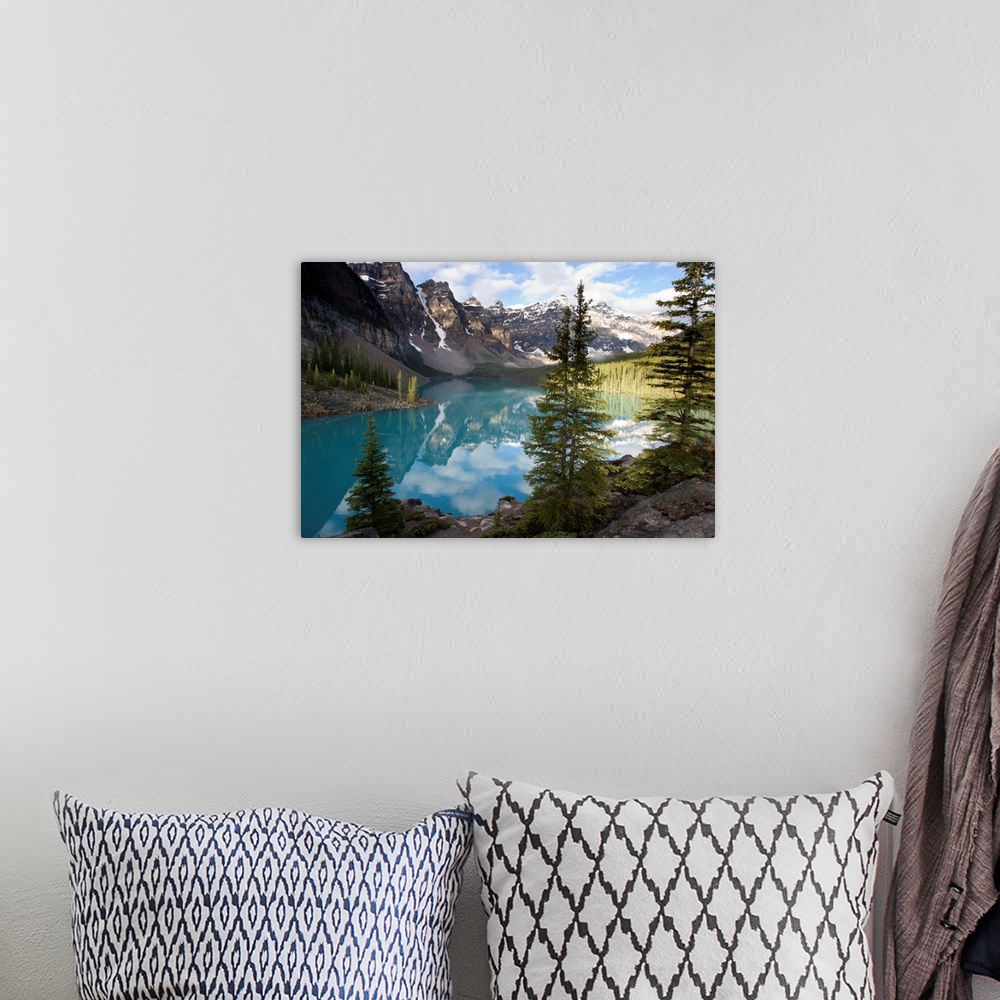A bohemian room featuring Moraine Lake in the Valley of the Ten Peaks, Banff National Park, Alberta, Canada