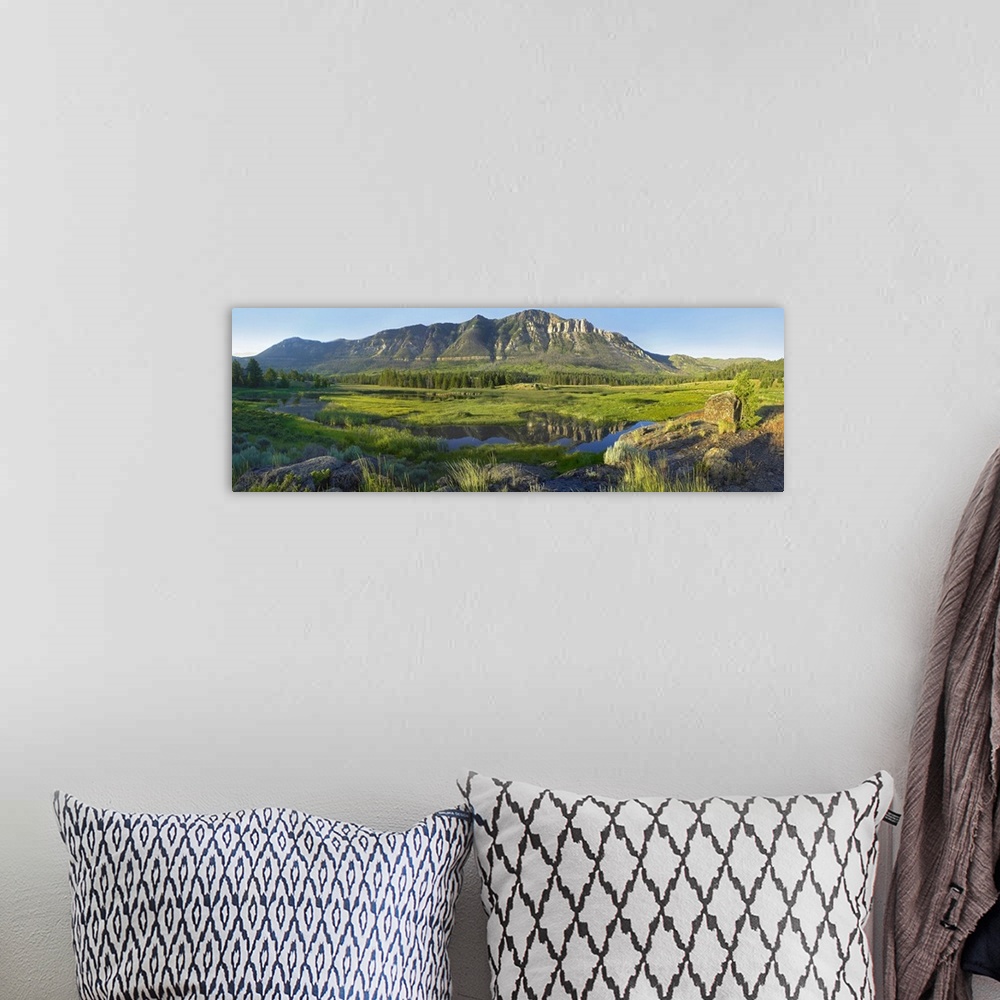 A bohemian room featuring Panorama view of Windy Mountain, Wyoming