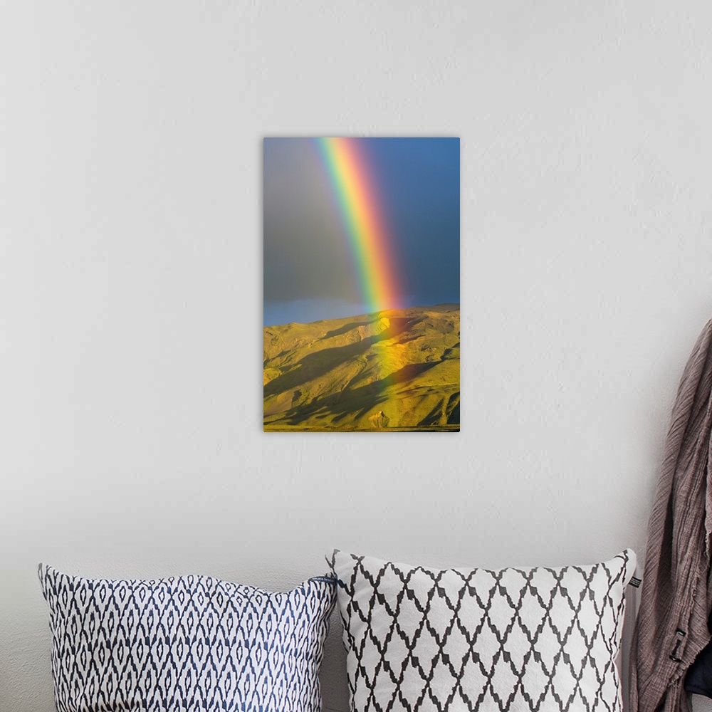 A bohemian room featuring Rainbow over valley, Andes, Los Glaciares National Park, Patagonia, Argentina