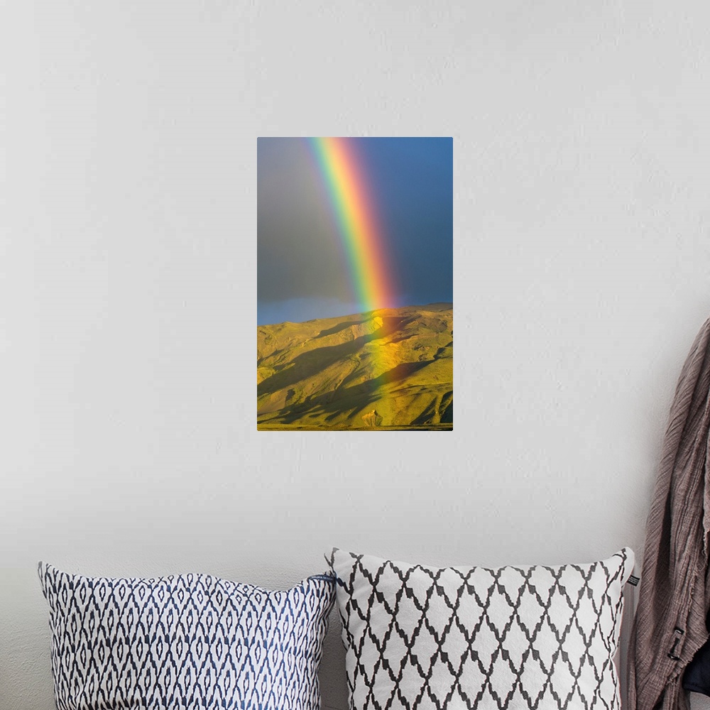 A bohemian room featuring Rainbow over valley, Andes, Los Glaciares National Park, Patagonia, Argentina