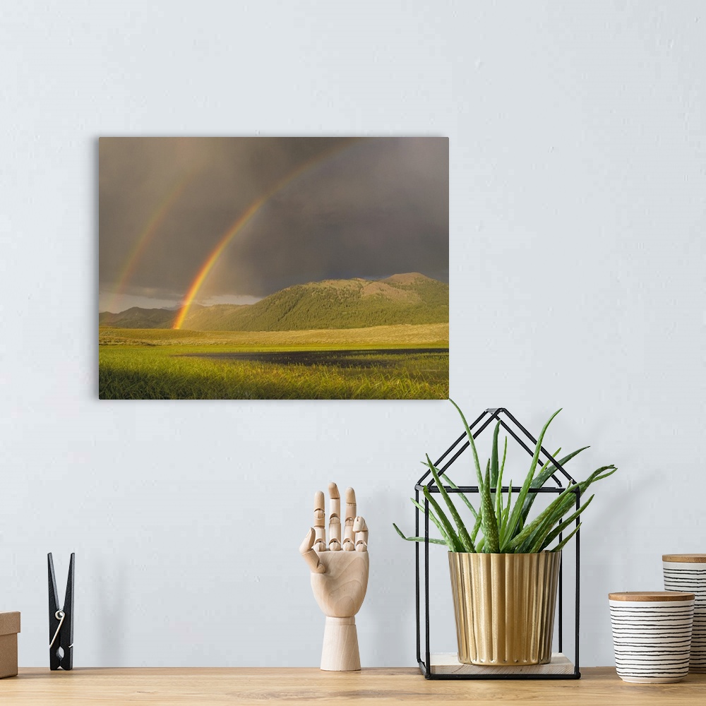 A bohemian room featuring Rainbow over Boulder Mountains, Idaho