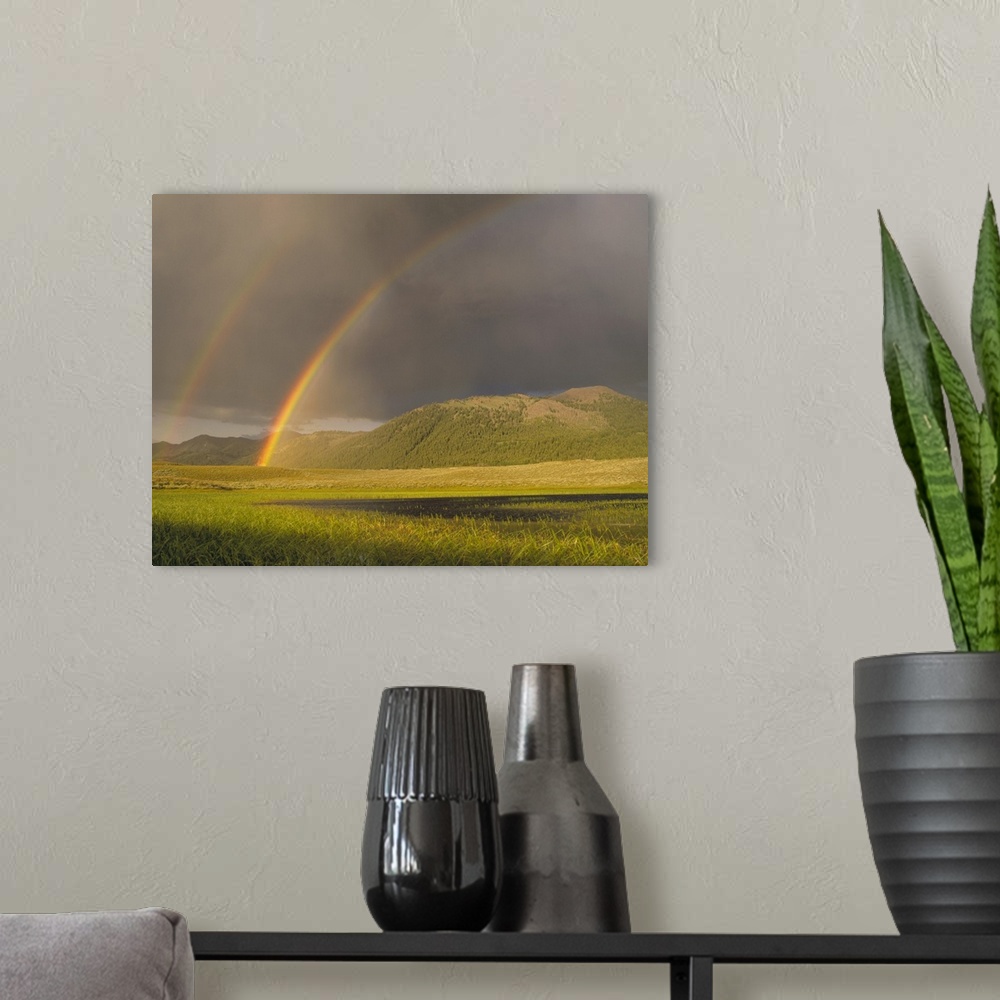 A modern room featuring Rainbow over Boulder Mountains, Idaho
