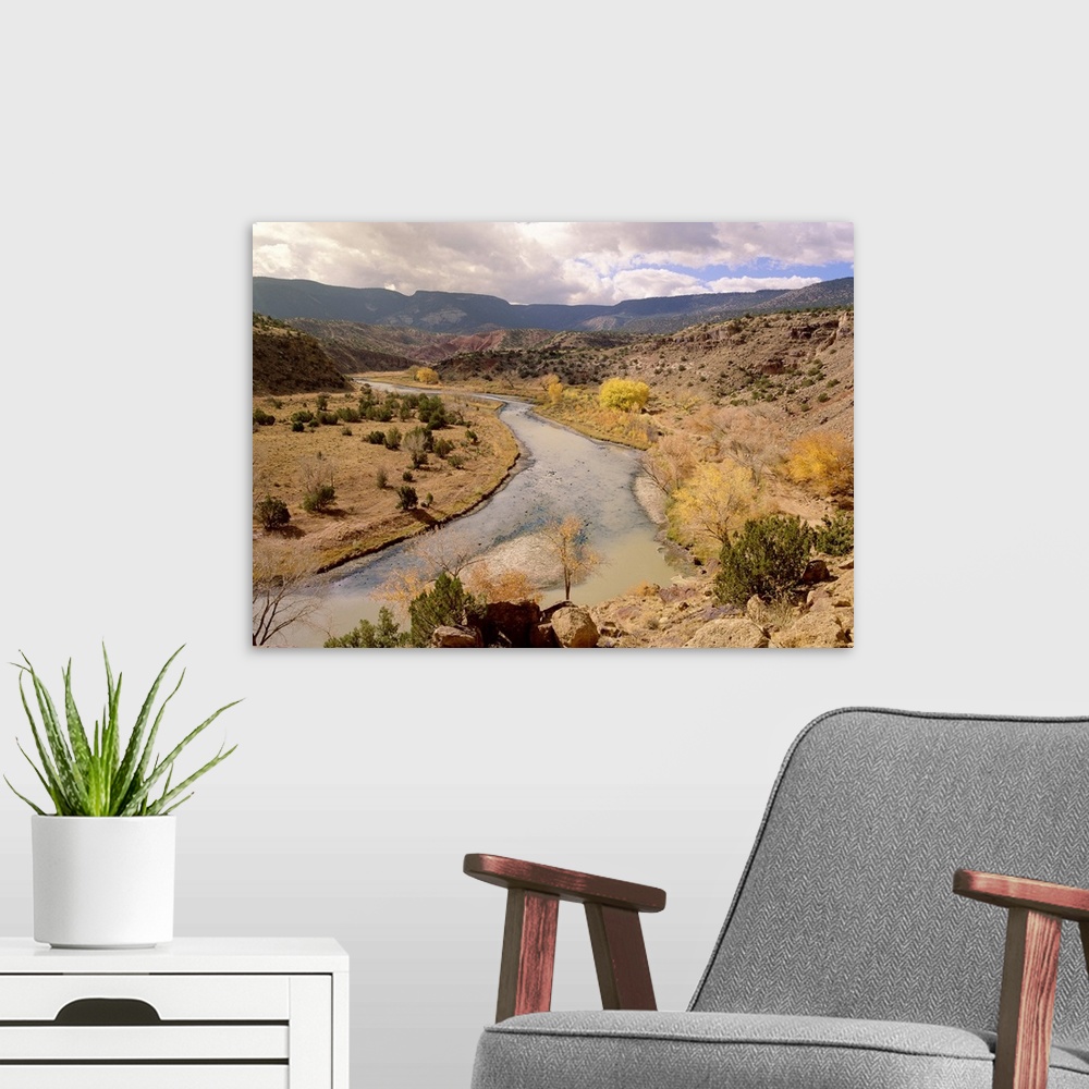 A modern room featuring Rio Chama in autumn, New Mexico