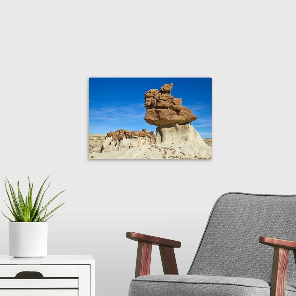 A modern room featuring Rock Formation Bisti Wilderness Area New Mexico