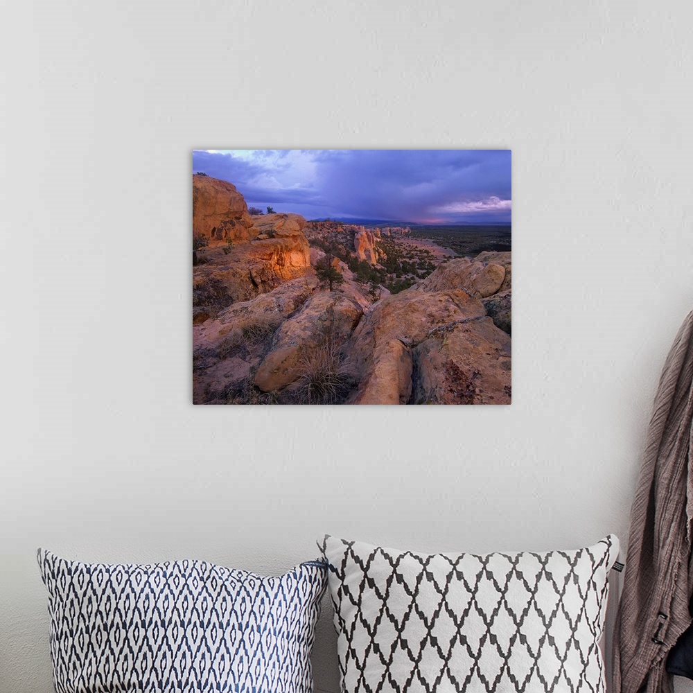 A bohemian room featuring Rocky outcroppings in El Malpais National Monument, New Mexico