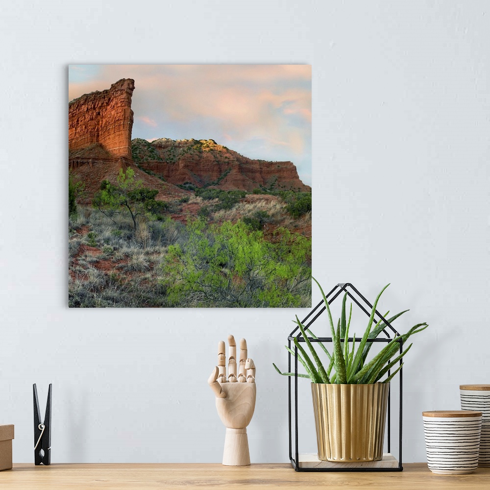 A bohemian room featuring Sandstone cliffs, Caprock Canyons State Park, Texas