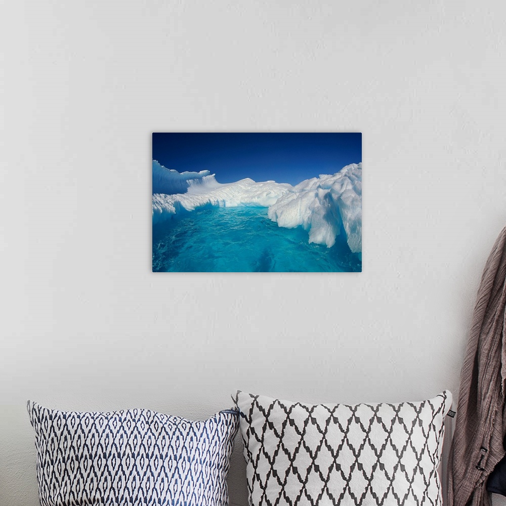 A bohemian room featuring Sculpted iceberg, Terre Adelie Land, east Antarctica