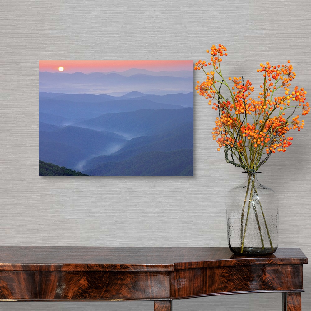 A traditional room featuring Sunset over the Pisgah National Forest from the Blue Ridge Parkway, North Carolina